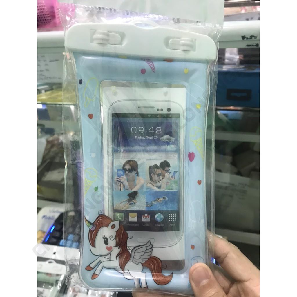 Túi chống nước điện thoại loại có phao in hình siêu dễ thương cho IPh.one Samsung Oppo Vivo Realme Xiaomi