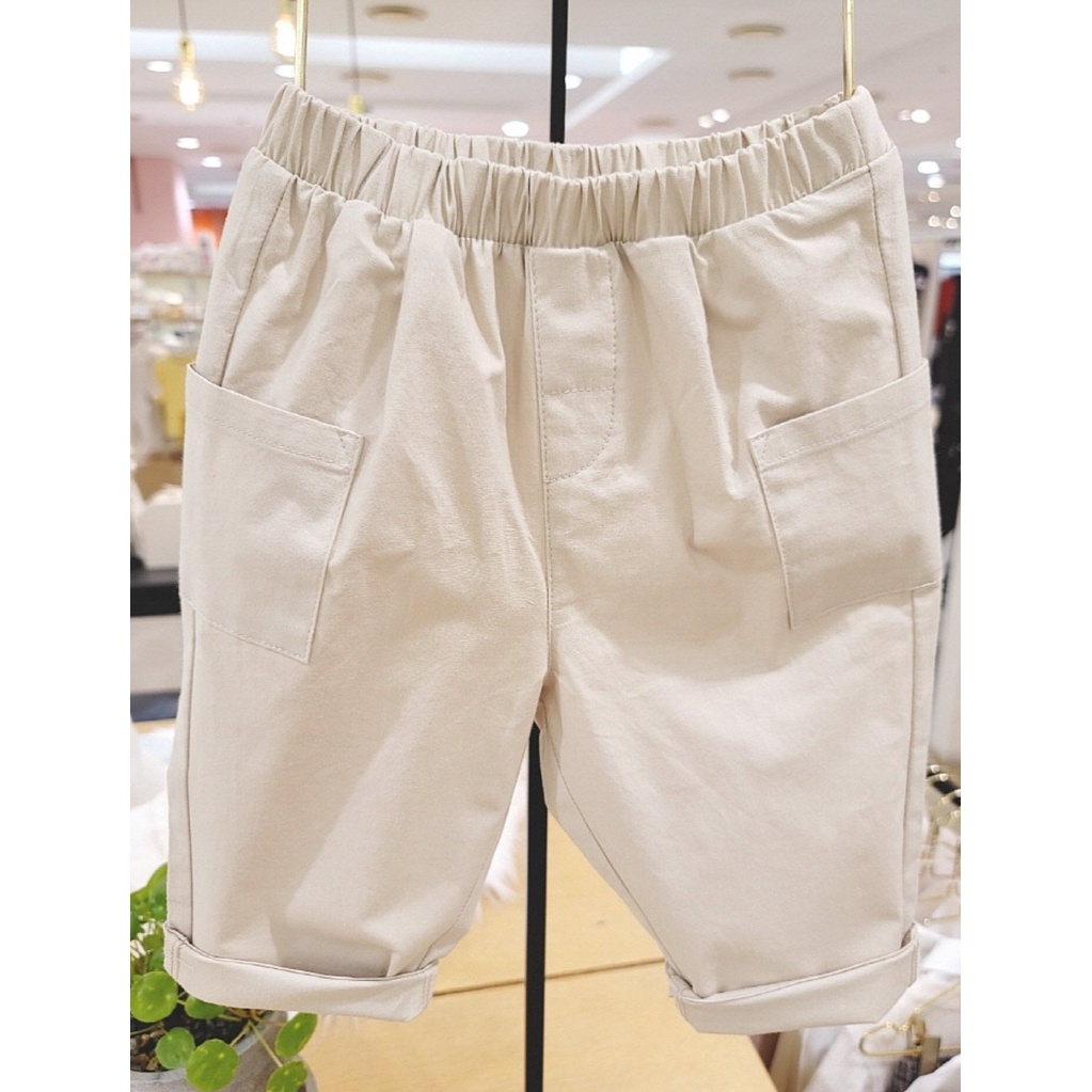 Quần kaki Mink Mui màu be túi vuông 2 bên size 90 - 110