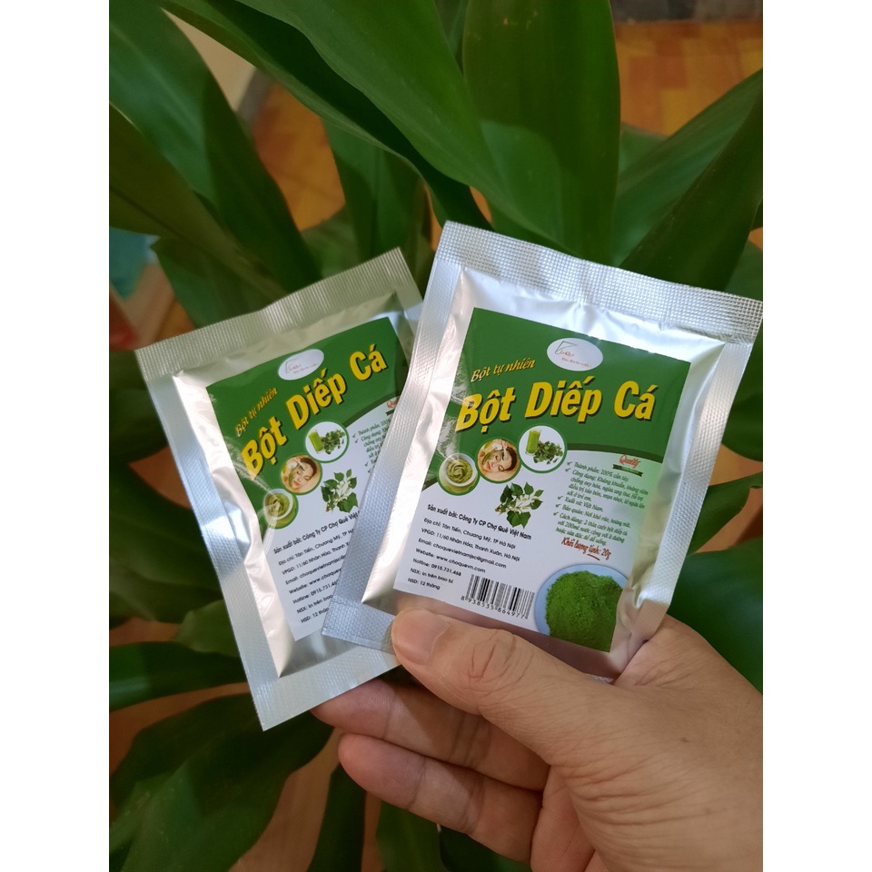 Bột rau diếp cá 10gr sấy lạnh hữu cơ nguyên chất 100% từ diếp cá dùng để uống trộn sinh tố, sữa chua, trộn salat