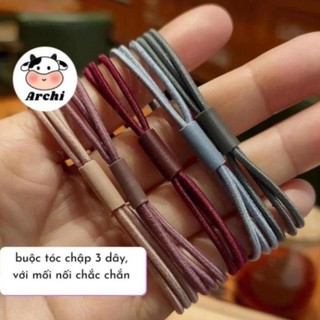 Dây buộc tóc, chun buộc tóc 3 sợi siêu bền,siêu đẹp,