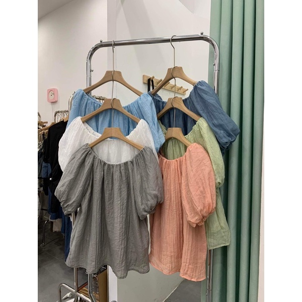 Áo voan tơ trễ vai nhiều màu A376 Nana21 Nanastore21