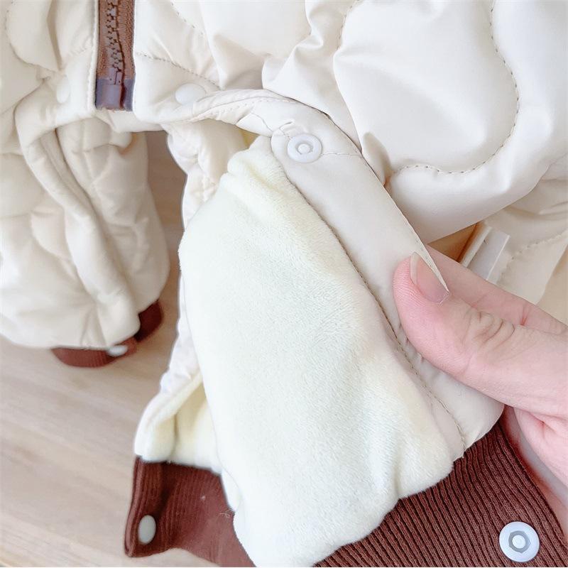 ☀✎❤Áo Liền Quần Có Nón Bằng Vải Lông Cừu Dày Thời Trang Mùa Đông 2022 Dành Cho Bé Trai☀8.7