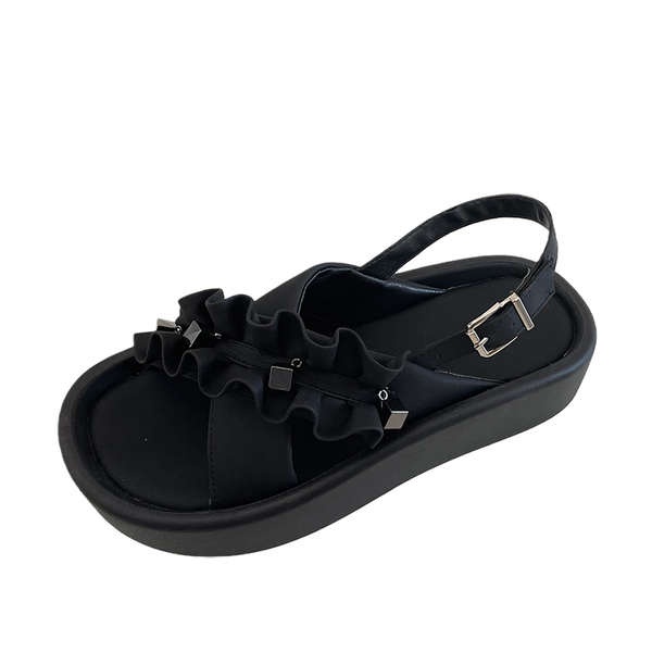 Sandal Hở Ngón Đế Dày Phong Cách roman Hàn Quốc Mới Cho Nữ