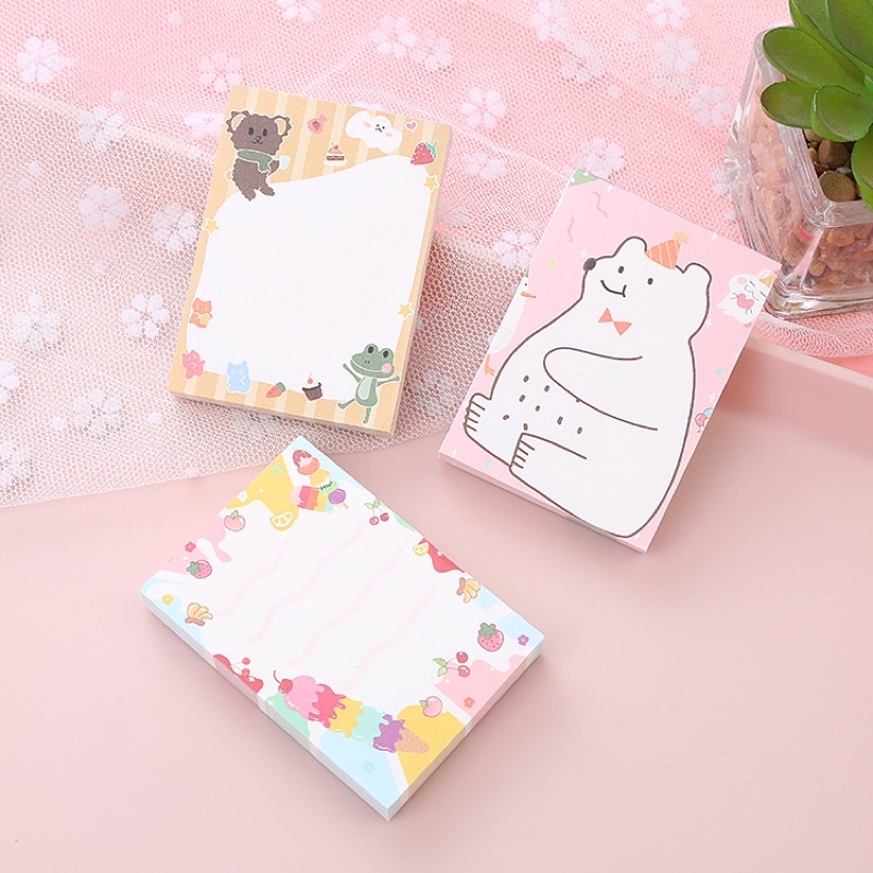 Note ghi chú hình gấu ngộ nghĩnh 100 tờ
