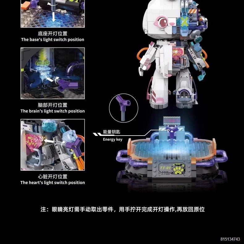 ♛∋❃TOPTOY Khối Xây Dựng Trung Quốc Thỏ Phá Tương Lai Bán Cơ Thỏ Bé Trai Bé Gái Xếp Hình Lắp Ráp Đồ Chơi Trang Trí Quà Tặ