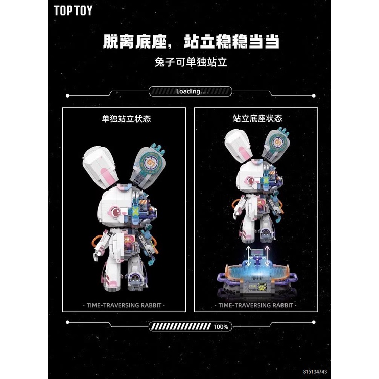 ♛∋❃TOPTOY Khối Xây Dựng Trung Quốc Thỏ Phá Tương Lai Bán Cơ Thỏ Bé Trai Bé Gái Xếp Hình Lắp Ráp Đồ Chơi Trang Trí Quà Tặ