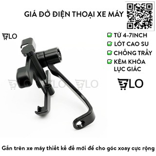 Giá Đỡ Kẹp Điện Thoại Gắn Xe Máy C2, Chống Cướp, Chống Rung Cực Chắc Chắn