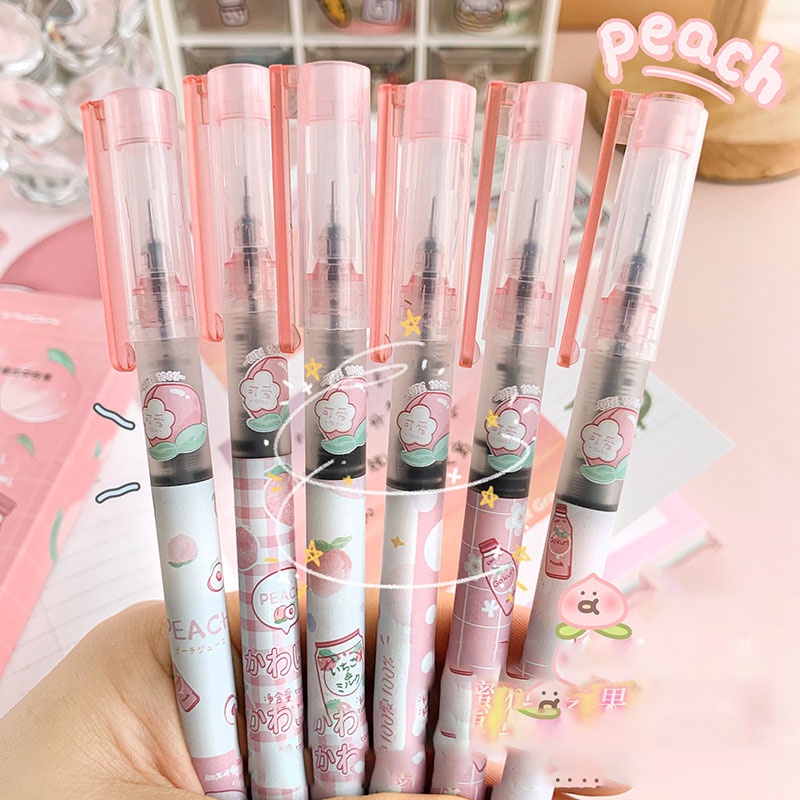 Bút Bi Nước Văn Phòng Mực Gel 0.5mm Hình In Cute Nhiều Kiểu Đủ Màu Xanh Đen Đỏ AMKO B13