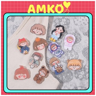 Huy Hiệu Cài BALO Hộp Bút, Pin Nhựa Acrylic Độc Đáo - Sticker Gài AMKO HH16