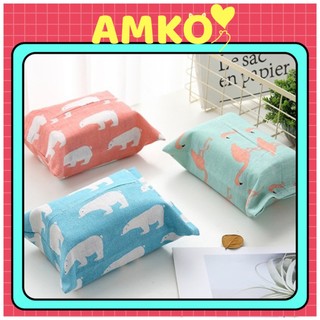 Túi Vải Canvas Đựng Khăn Giấy Lau Tay Xinh Xắn AMKO TV02