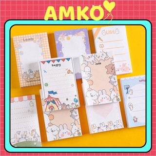 Giấy Sticky Note Dán 100 Tờ Cầm Tay Nhỏ Gọn Tiện Lợi Nhiều Họa Tiết Cho Nam Nữ Và Bé Gái AMKO N02