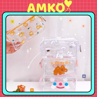 [XẢ KHO] Hộp Bút - Túi Đựng Đồ Cỡ Lớn Nhựa PVC Trong Suốt Chống Nước Ulzzang In Hình Thú Họa Tiết Dễ Thương AMKO HBN23