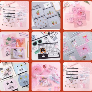 [XẢ KHO] Bóp Viết Zip / Túi Đựng Đồ Makeup Nhựa Dẻo PVC Chống Nước SP3 SP35 AMKO