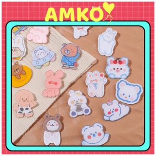Huy Hiệu Nhựa Acrylic Cài Áo, Pin Khuy Cài Balo, Bóp Viết Nhiều Hình Cute AMKO HH13