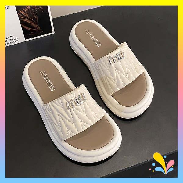 Sandal Đế Dày Thiết Kế Mới Kiểu Dáng Đơn Giản Thời Trang Mùa Hè Dành Cho Nữ