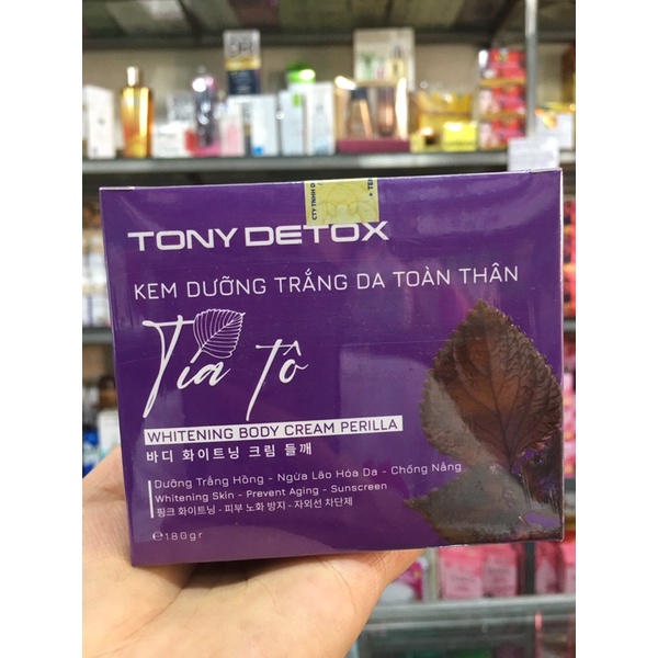 Kem body Tía Tô Tony Detox dưỡng trắng da toàn thân hiệu quả tại nhà 180g