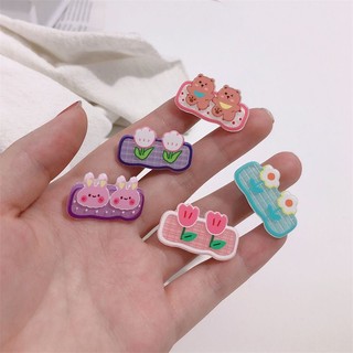 Sét 5 Kẹp Tóc Mái Hàn Quốc nhiều màu phối hoa