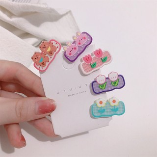Kẹp Tóc Mái Hàn Quốc nhiều màu phối hoa