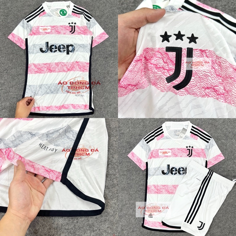 JUVE.mùa23/24-Áo Bóng Đá bản PLAYER hàng Thái cao cấp-JUVE trắng hồng 23/24