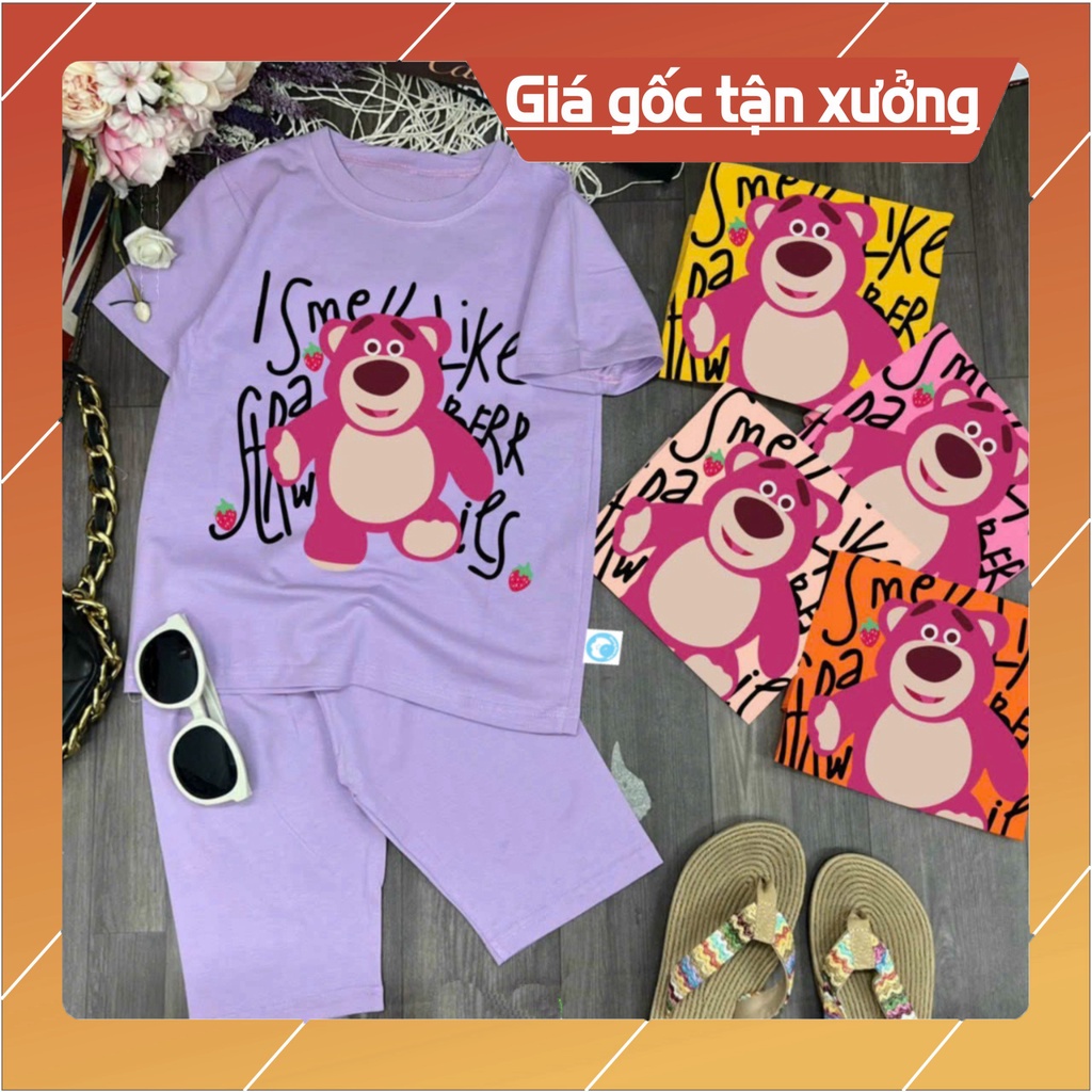 Bộ đồ bé gái - quần soóc lửng in ấn hình bé gái  QL6 chất vải giãn nở 4D cho bé từ 8kg đến 25kg- mã QL6 -HOÀNG NAM KIDS