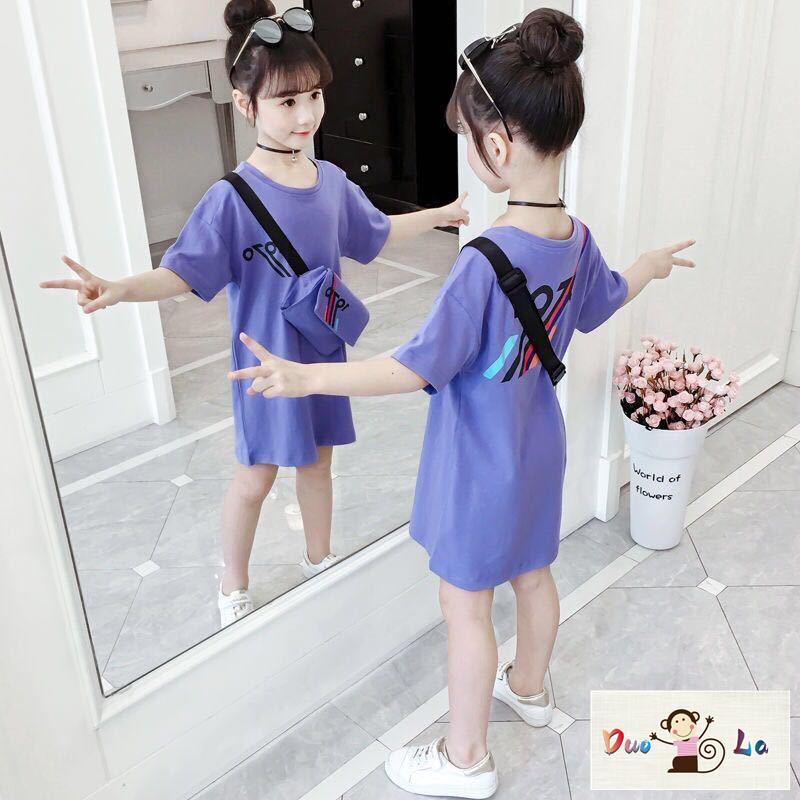 Đầm Thun Mùa Hè 2023 Dáng Dài Hợp Thời Trang Cho Bé Gái