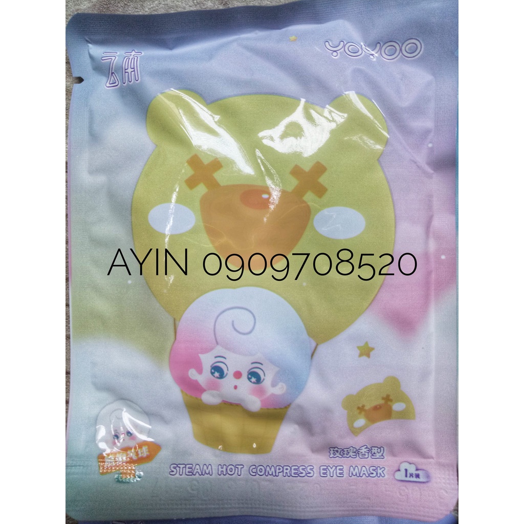 Mặt nạ mắt nóng Yunben - Mẫu YOYOO thư giãn mắt - lẻ 1 miếng