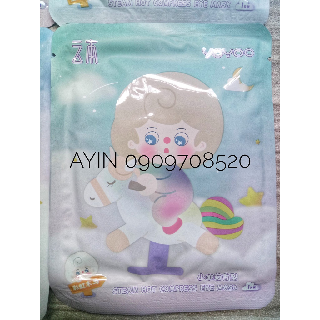 Mặt nạ mắt nóng Yunben - Mẫu YOYOO thư giãn mắt - lẻ 1 miếng