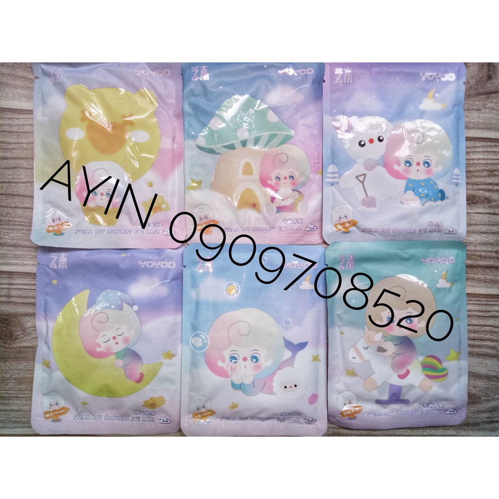 Mặt nạ mắt nóng Yunben - Mẫu YOYOO thư giãn mắt - lẻ 1 miếng