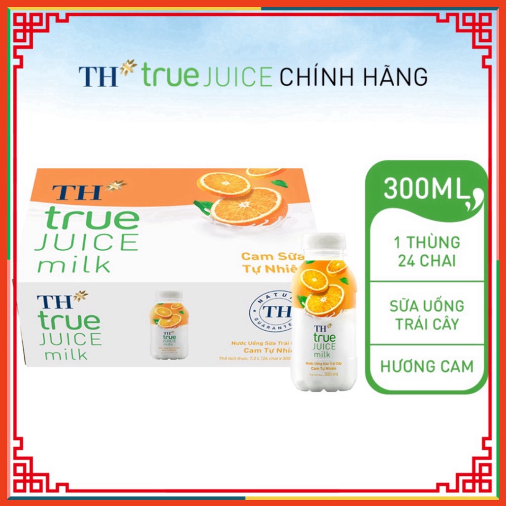 Chai sữa hoa quả cam đương nhiên TH True Juice Milk 300mltaphoatoanngoc1