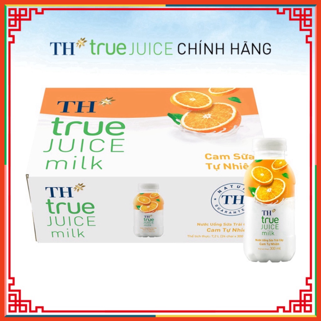 Chai sữa hoa quả cam đương nhiên TH True Juice Milk 300mltaphoatoanngoc1