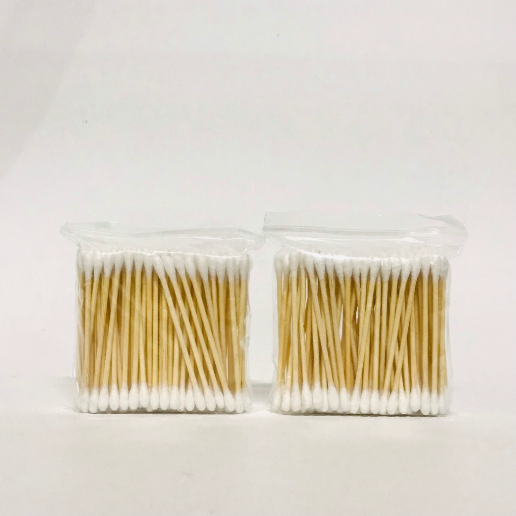 Hộp Tăm Bông Thân Gỗ Tre Ngoáy Tai  An Toàn Tiện Lợi