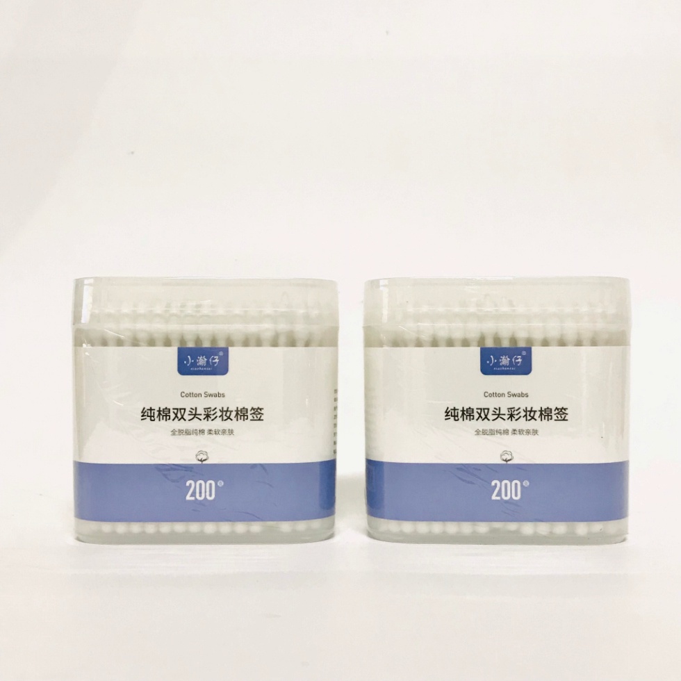 Hộp Tăm Bông Thân Gỗ Tre Ngoáy Tai  An Toàn Tiện Lợi