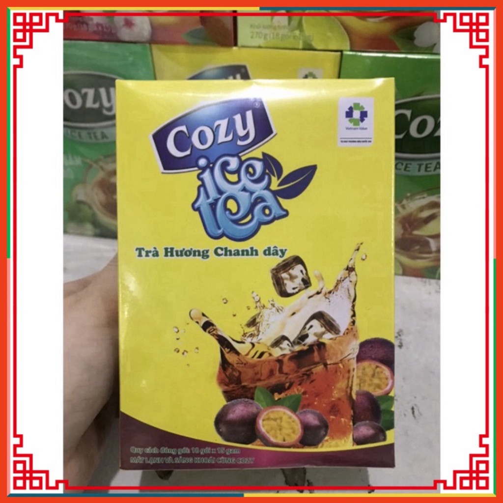 Trà Cozy IceTea các Hương Đào-Chanh-Sâm Bí Đao-Chanh Hương Nhài-Vải-Matcha Trà sữa 3in1- Gừng taphoatoanngoc1