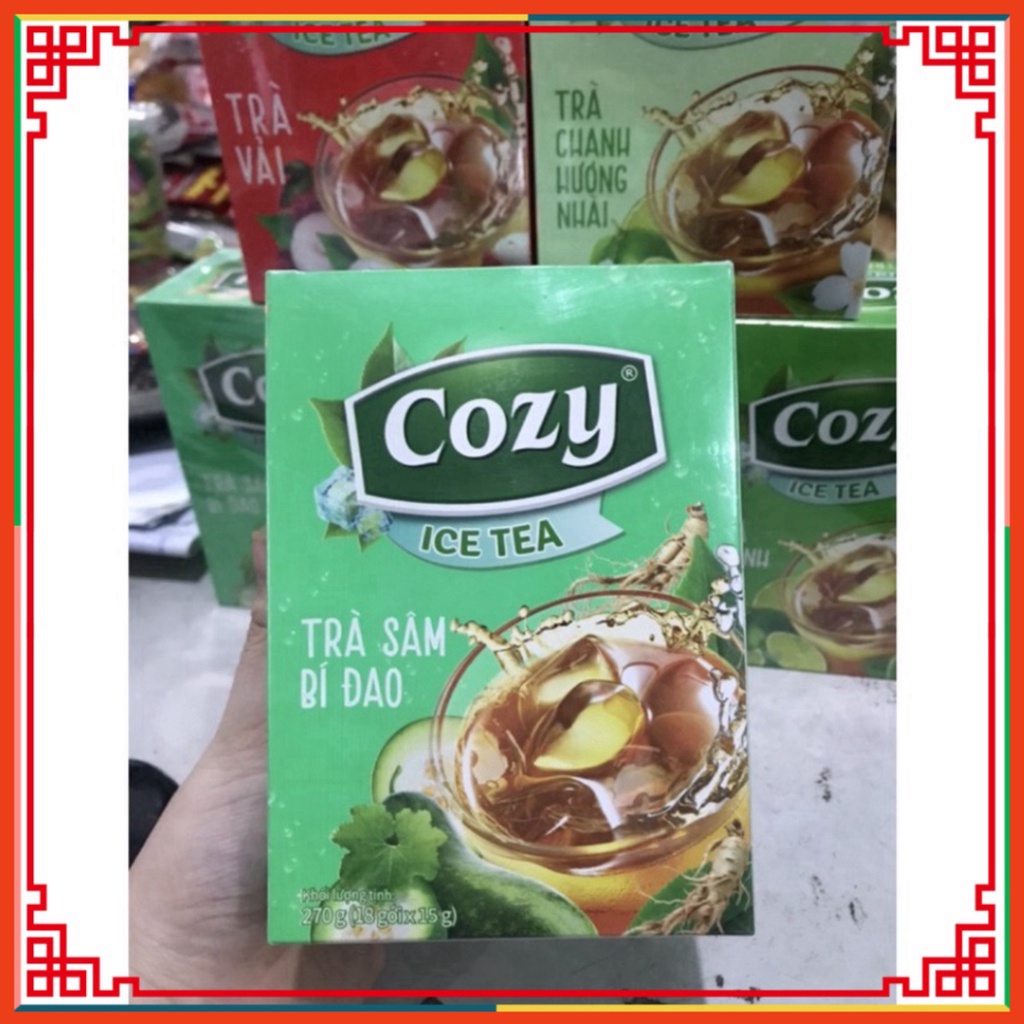 Trà Cozy IceTea các Hương Đào-Chanh-Sâm Bí Đao-Chanh Hương Nhài-Vải-Matcha Trà sữa 3in1- Gừng taphoatoanngoc1
