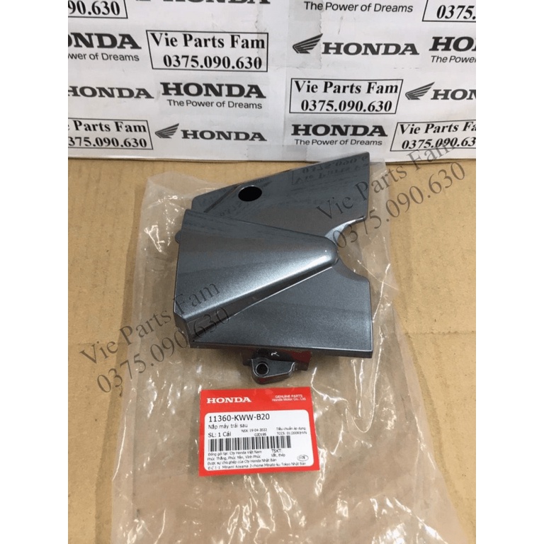 Rẻ đặc biệt - Nắp che nhông mang cá Wave S110, RSX 110  màu xám, hàng din Honda mới 100%