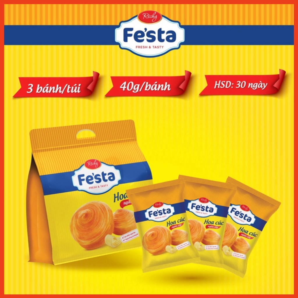 Bánh mì hoa cúc ngàn lớp Festa Richy date mới