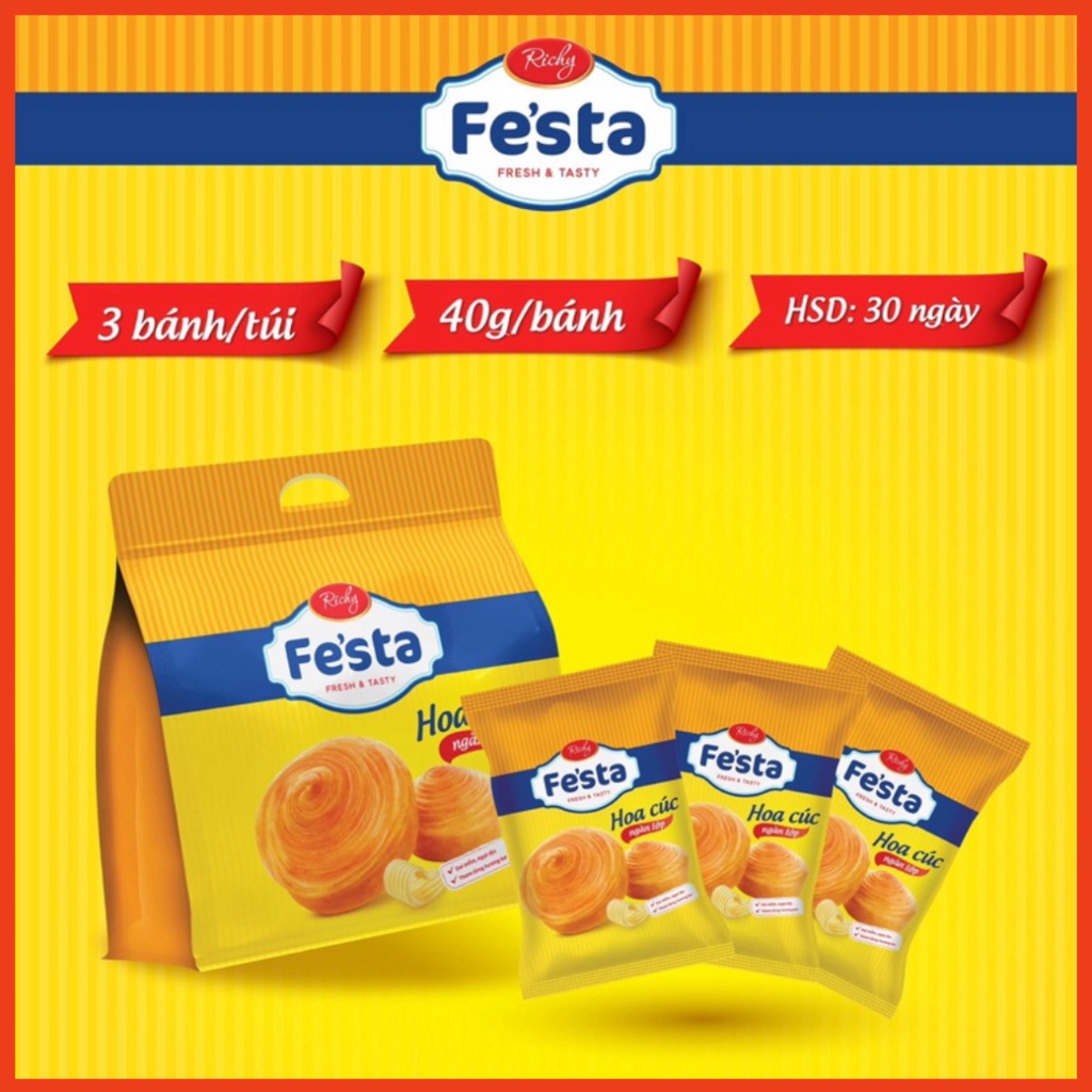 Bánh mì hoa cúc ngàn lớp Festa Richy date mới