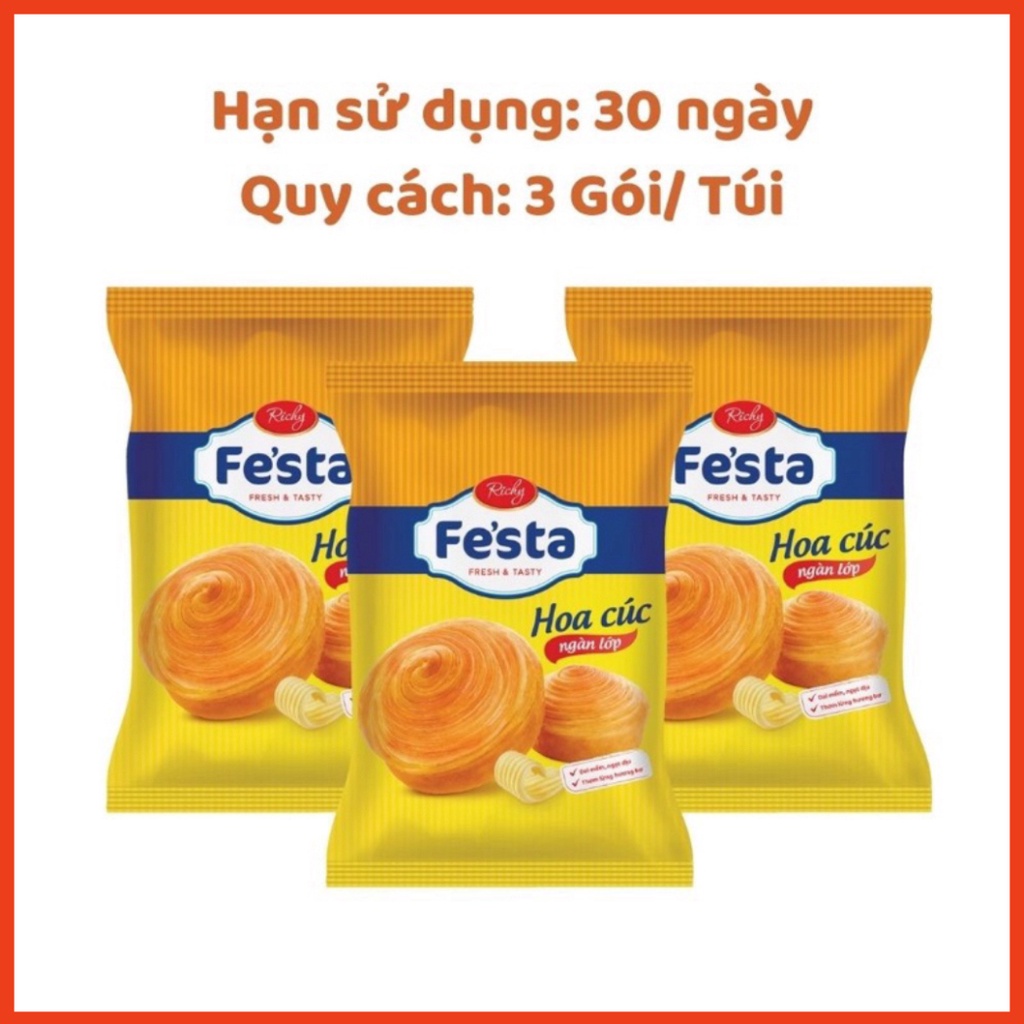 Bánh mì hoa cúc ngàn lớp Festa Richy date mới