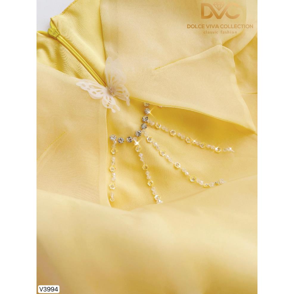 VÁY VOAN NỮ TIỂU THƯ MẶC ĐI CHƠI, VÁY THIẾT KẾ CAO CẤP V3994 - DVC AS STORE