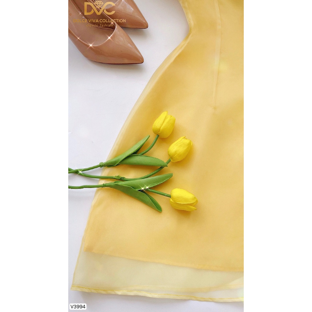 VÁY VOAN NỮ TIỂU THƯ MẶC ĐI CHƠI, VÁY THIẾT KẾ CAO CẤP V3994 - DVC AS STORE