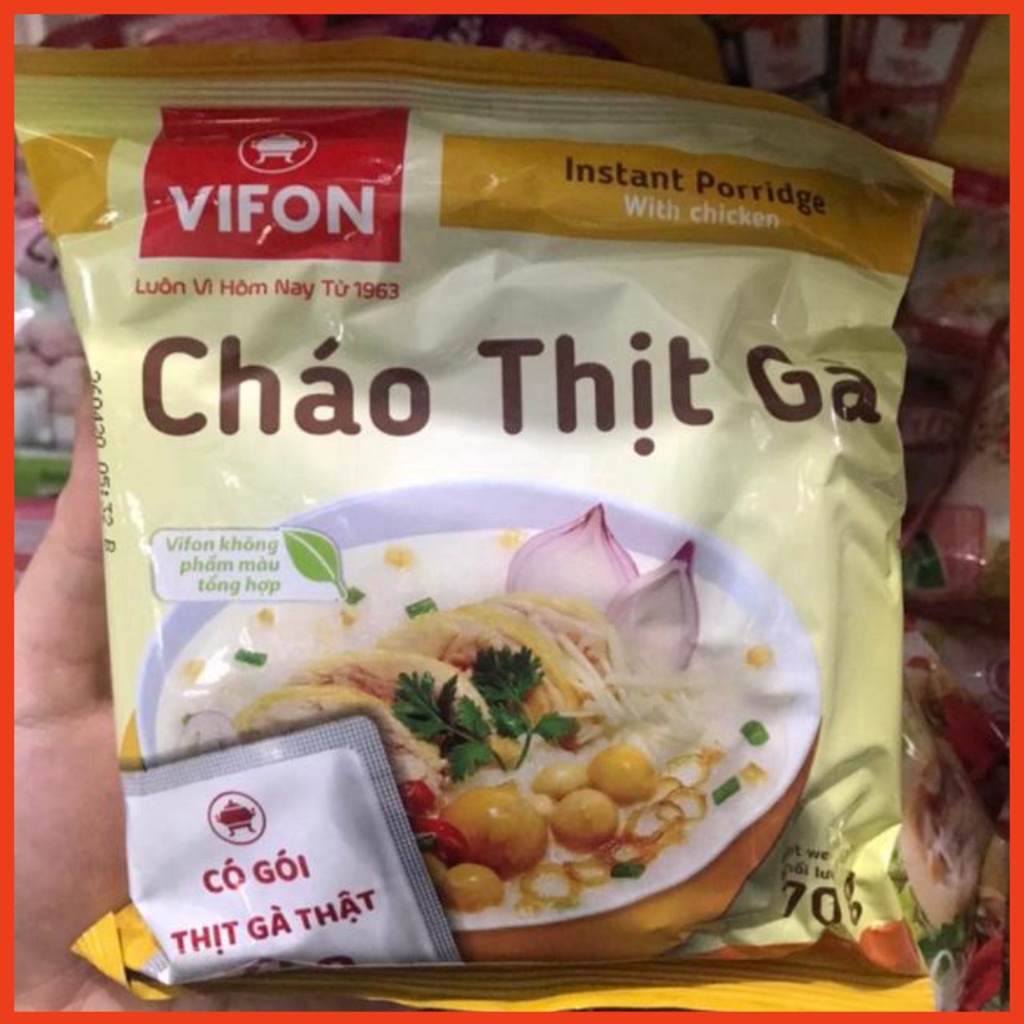 Cháo Vifon Có Gói Thịt bằm/ sườn/ gà/ trứng muối/ nấm đông cô 70g taphoatoanngoc1