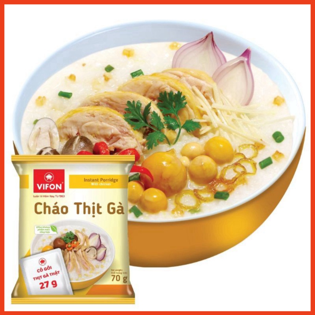 Cháo Vifon Có Gói Thịt bằm/ sườn/ gà/ trứng muối/ nấm đông cô 70g taphoatoanngoc1