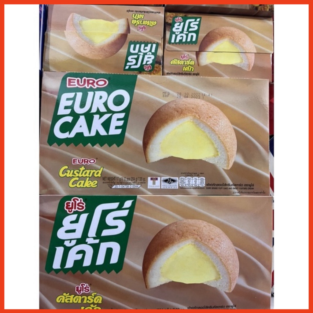 Bánh Trứng Thái Lan Euro Cake Hộp 204g taphoatoanngoc1