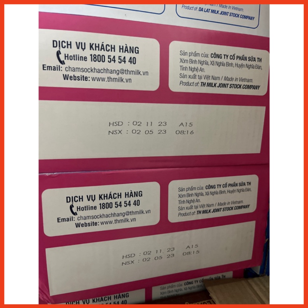 Thùng 48 hộp sữa tươi tiệt trùng TH True Milk HILO 180ml