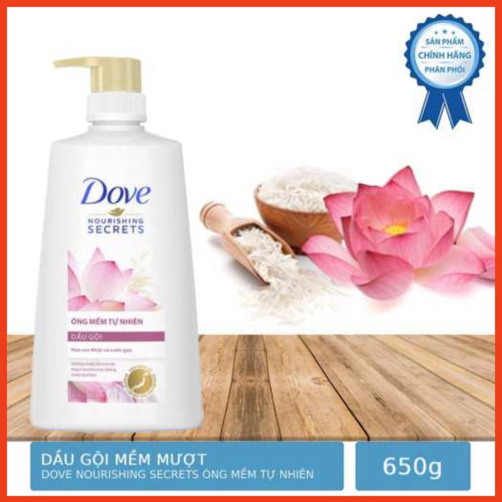 Dầu Gội Xả Dove Oải Hương/ Hoa Sen/  Anh Đào 650g/620g taphoatoanngoc1