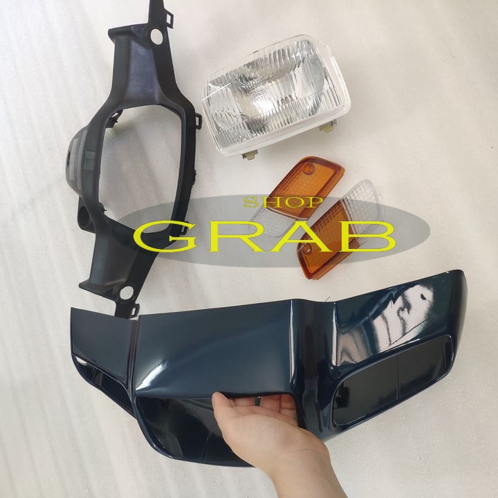 Rẻ đặc biệt - Bộ 4 món ốp đầu kèm pha đèn xe DREAM LÙN , dream 3 , gắn zin cho xe