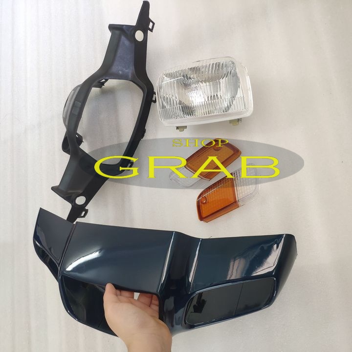 Rẻ đặc biệt - Bộ 4 món ốp đầu kèm pha đèn xe DREAM LÙN , dream 3 , gắn zin cho xe