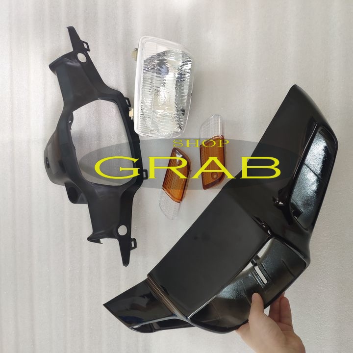 Rẻ đặc biệt - Bộ 4 món ốp đầu kèm pha đèn xe DREAM LÙN , dream 3 , gắn zin cho xe