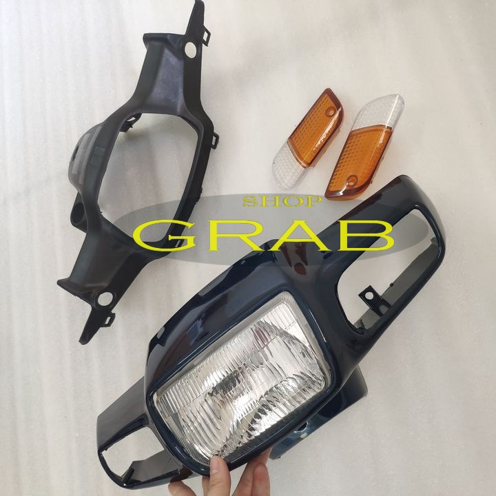 Rẻ đặc biệt - Bộ 4 món ốp đầu kèm pha đèn xe DREAM LÙN , dream 3 , gắn zin cho xe