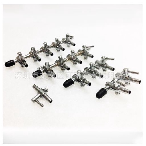 Van chỉnh lưu lượng khí bằng inox chia 2 3 4 5 cho máy oxi bể cá